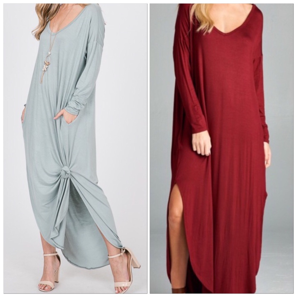 🆕Beneath The Spell V-neck Long Sleeve Loose Maxi